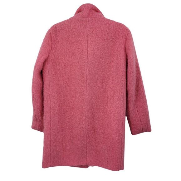 H&M Womens Bubble Gum Pink Wool Oversized Coat 6 Barbiecore Softgirl City Chic - Picture 2 of 8
